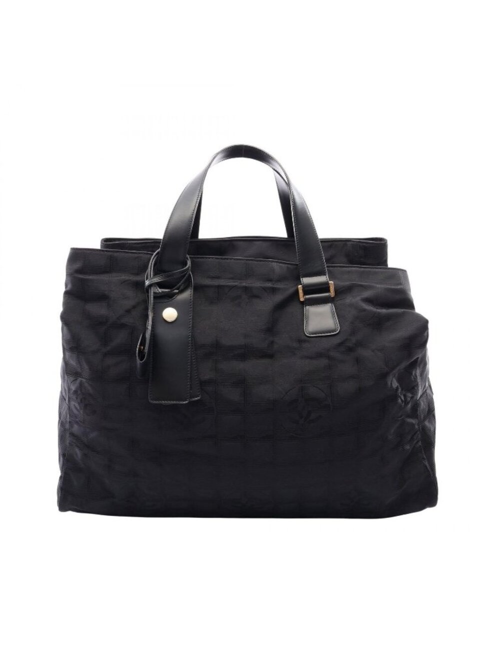 Chanel Boston Bag New Travel Line Black Leather